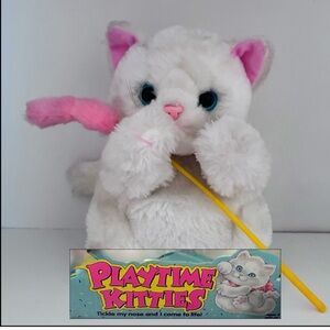 Playtime Kitties, White Kitten, by TYCO, 1994 WORKS* see video